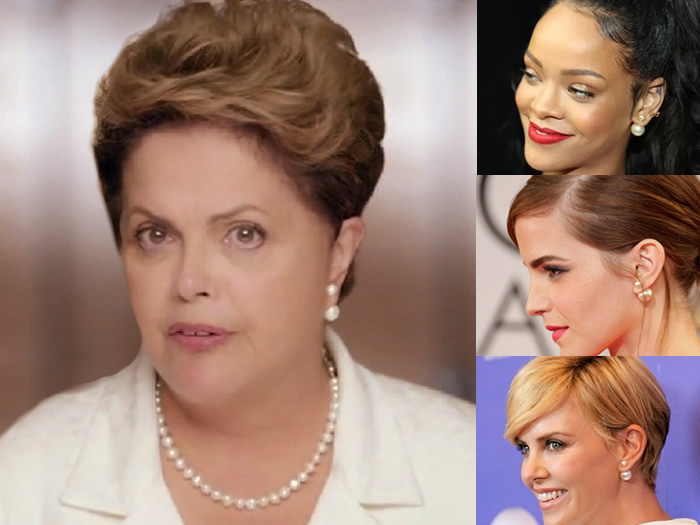Presidenta fazendo moda: brincos da Dilma fazem sucesso na 25 de março