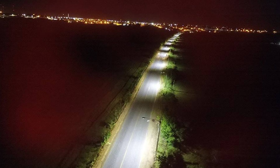 Rodovia que liga centro de Iguatu ao bairro Fomento ganha nova iluminação em led e vira assunto positivo nas redes sociais