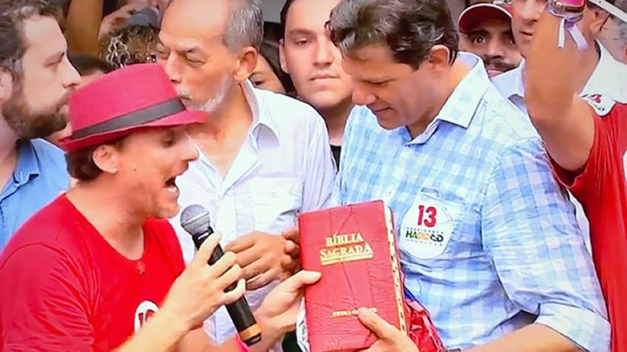 Haddad denuncia roubo de bíblia e celular por bolsonarista cearense