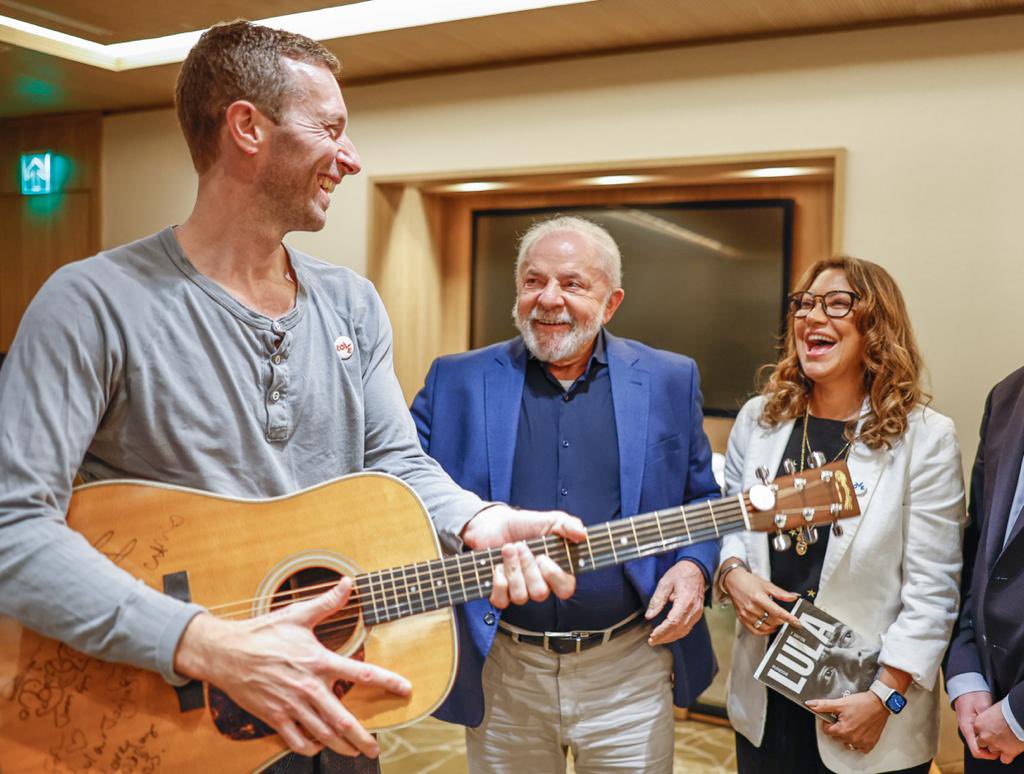 Encontro entre Lula, Chris Martin do Coldplay e Global Citizen discute Amazônia e combate à fome