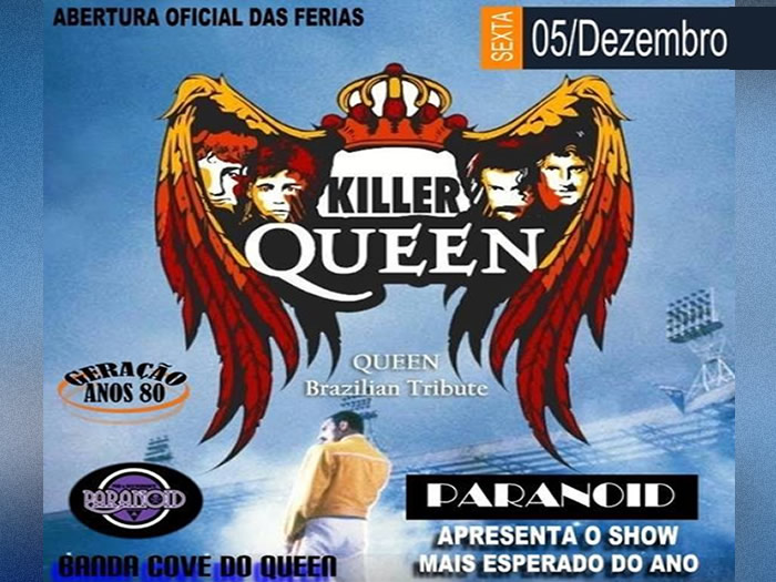 Killer Queen toca no Iguatu dia 05 de dezembro