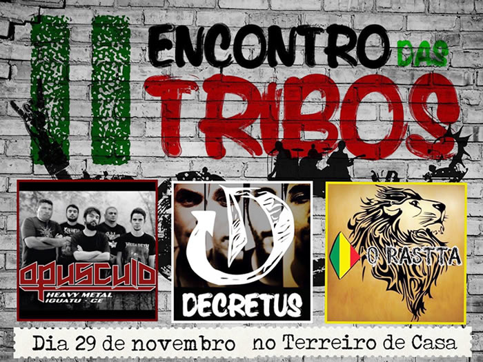 Sábado 29 tem shows no II Encontro das Tribos em Iguatu