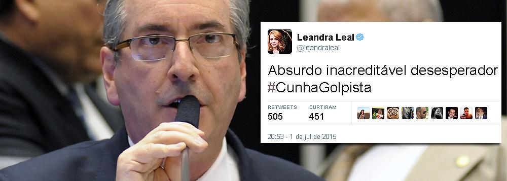 #CunhaGolpista lidera no Twitter Brasil